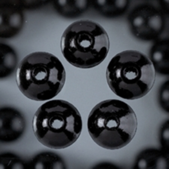 Houten kralen, rond, 6 mm, 125 stuks, zwart kopen?