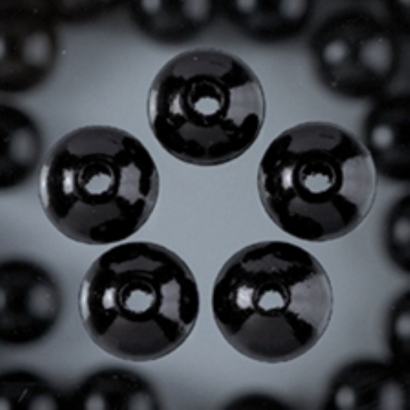 Houten kralen, rond, 8 mm, 70 stuks, zwart kopen?