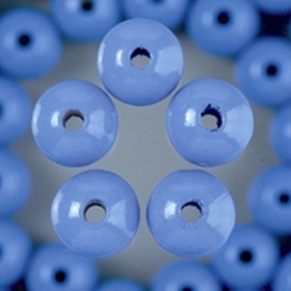 Houten kralen, rond, 10 mm, 50 stuks, lichtblauw kopen?