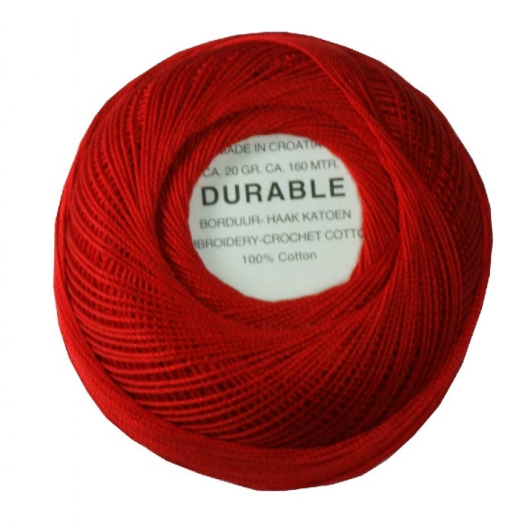 Durable borduurkatoen/haakkatoen, 20 gram, rood kopen?