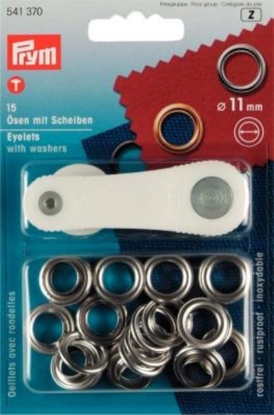 PRYM Zeildoekringen 2-delig 11mm 15 stuks vernikkeld kopen?