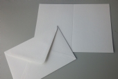 Dubbele wenskaarten 10,5x14,8cm inclusief enveloppen 100st wit