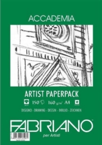 Fabriano wit tekenpapier 160gr, A4, 150v 