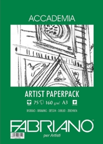 Fabriano Accademia, wit tekenpapier, 160 gr, formaat A3, 75 vel