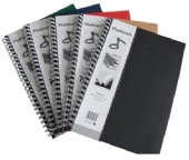 Plakboeken, 24 vel, spiraalband, 23 x 33,1 cm, assortiment 5 stuks