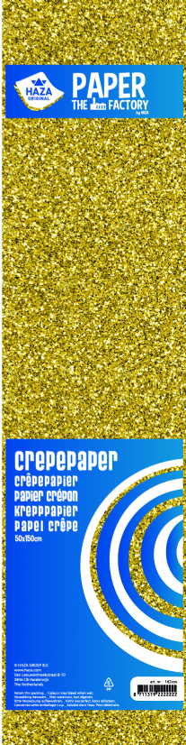 Alu crepepapier 50x150cm goud