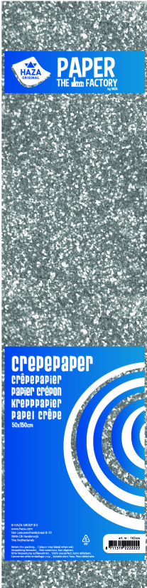 Alu crepepapier 50x150cm zilver