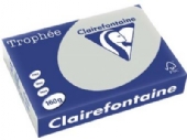 Clairfontaine teken-/offsetkarton 160gr A4 250vel lichtgrijs 