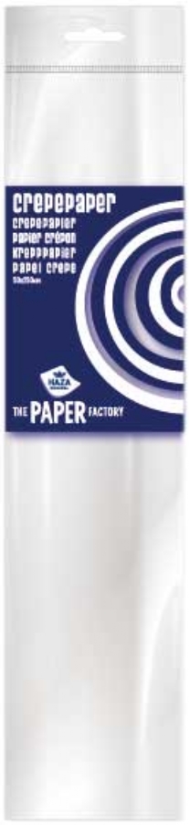 Haza crepepapier 50x250cm  wit