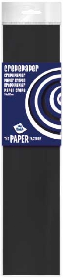 Haza crepepapier 50x250cm  zwart
