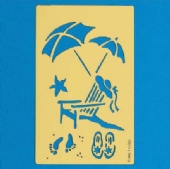 OP=OP Messing sjabloon 65x105mm strandstoel/parasol