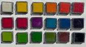 Stempelkussenset, assortiment 18 kleuren