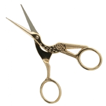 Ooievaarschaartje 11,5 cm goudkleurig