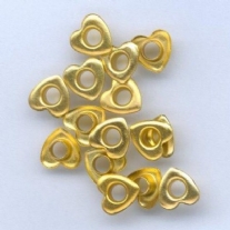 OP=OP Nestelringen/eyelets hart 10mm 15st goud