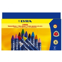 Lyra bijenwaskrijt, assortiment van 12 stuks