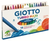 Giotto turbo color maxi viltstiften, assortiment 18 st