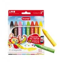 Bruynzeel waskrijtjes/kleinduimpjes, assortiment 8 stuks