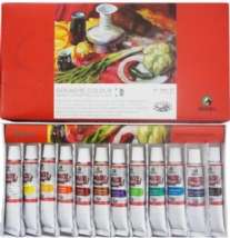 Marie's plakkaatverf/gouache, 12 ml, assortiment 12 tubes