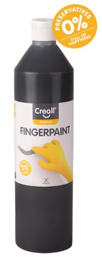 Creall vingerverf, 750 ml, zwart