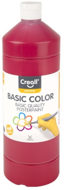 Basic-color plakkaatverf, 1000 ml, 06 donkerrood