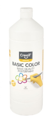 Basic-color plakkaatverf, 1000 ml, 21 wit