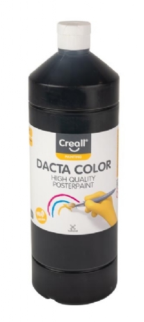 Dacta-color plakkaatverf, 1000 ml, 20 zwart