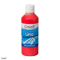 Creall-linoverf/blockprint verf, 250 ml, lichtrood