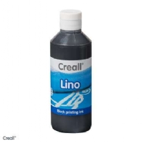 Creall-linoverf/blockprint verf, 250 ml, zwart