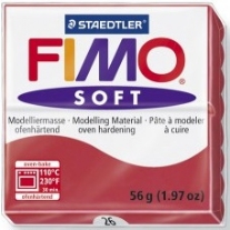 Fimo soft kunstklei, 57 gram, 026 kersenrood