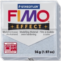 Fimo soft effect kunstklei, 57 gram, 812 glitter zilver