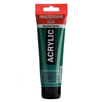 Talens Amsterdam acrylverf, 120 ml, 619 permanentgroen donker