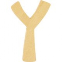 OP=OP Houten letter, hoogte 6 cm, dikte 2 mm, Y