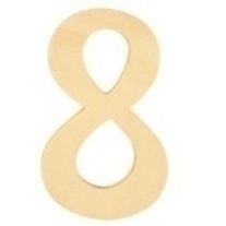 OP=OP Houten cijfer, hoogte 6 cm, dikte 2 mm, 8