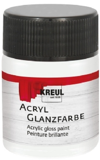 Kreul acryl glansverf , 50 ml, 501 wit