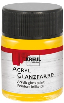 Kreul acryl glansverf, 50ml, 530 zonnegeel