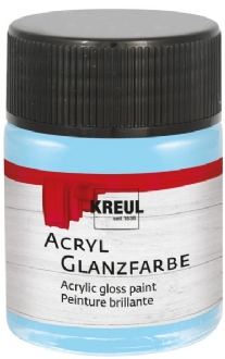 Kreul acryl glansverf, 50ml, 522 ijsblauw