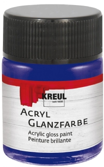Kreul acryl glansverf, 50 ml, 507 donkerblauw