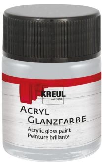 Kreul acryl glansverf, 50 ml, 516 zilver