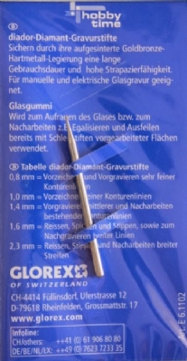 Diamantstift/glasgraveerstift, 0.8 mm
