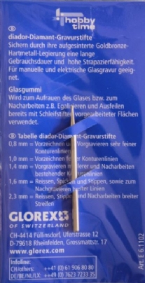 Diamantstift/glasgraveerstift 1,0 mm