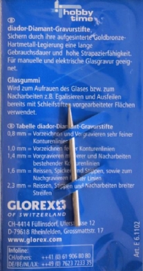 Diamantstift/glasgraveerstift 1.4 mm