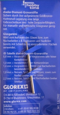Diamantstift/glasgraveerstift 1,6 mm