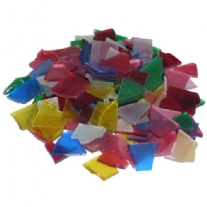 Glasmozaiek stukjes 200 gram assortiment mat transparant