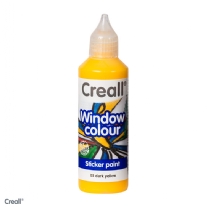 Creall-Glass stickerverf/windowcolour, 80ml. Donkergeel
