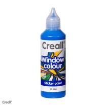 Creall-Glass stickerverf/windowcolour, 80ml. Blauw