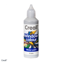 Creall-Glass stickerverf/windowcolour, 80ml. Grijs