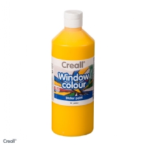 Creall-Glass stickerverf/windowcolour, 500ml 01 geel