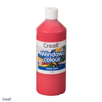 Creall-Glass stickerverf/windowcolour, 500ml 03 rood