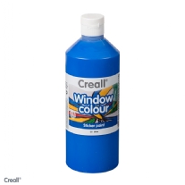 Creall-Glass stickerverf/windowcolour, 500ml 05 blauw