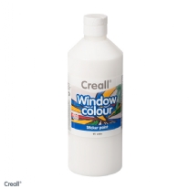 Creall-Glass stickerverf/windowcolour, 500ml 08 wit